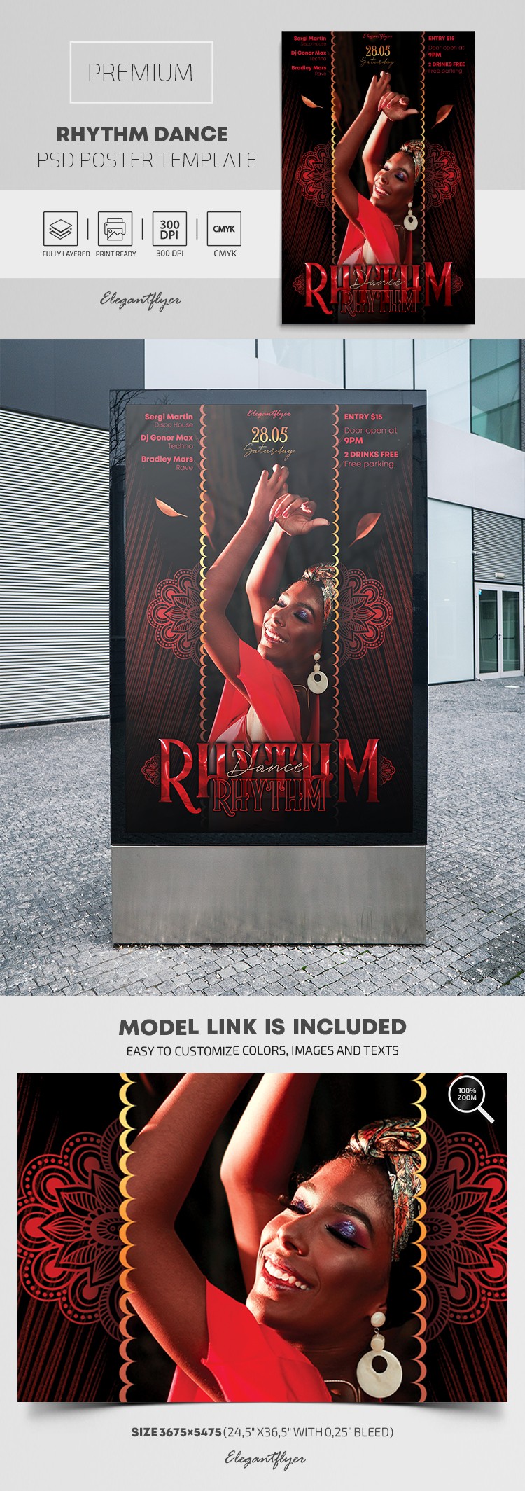 Rhythm Dance Poster by ElegantFlyer