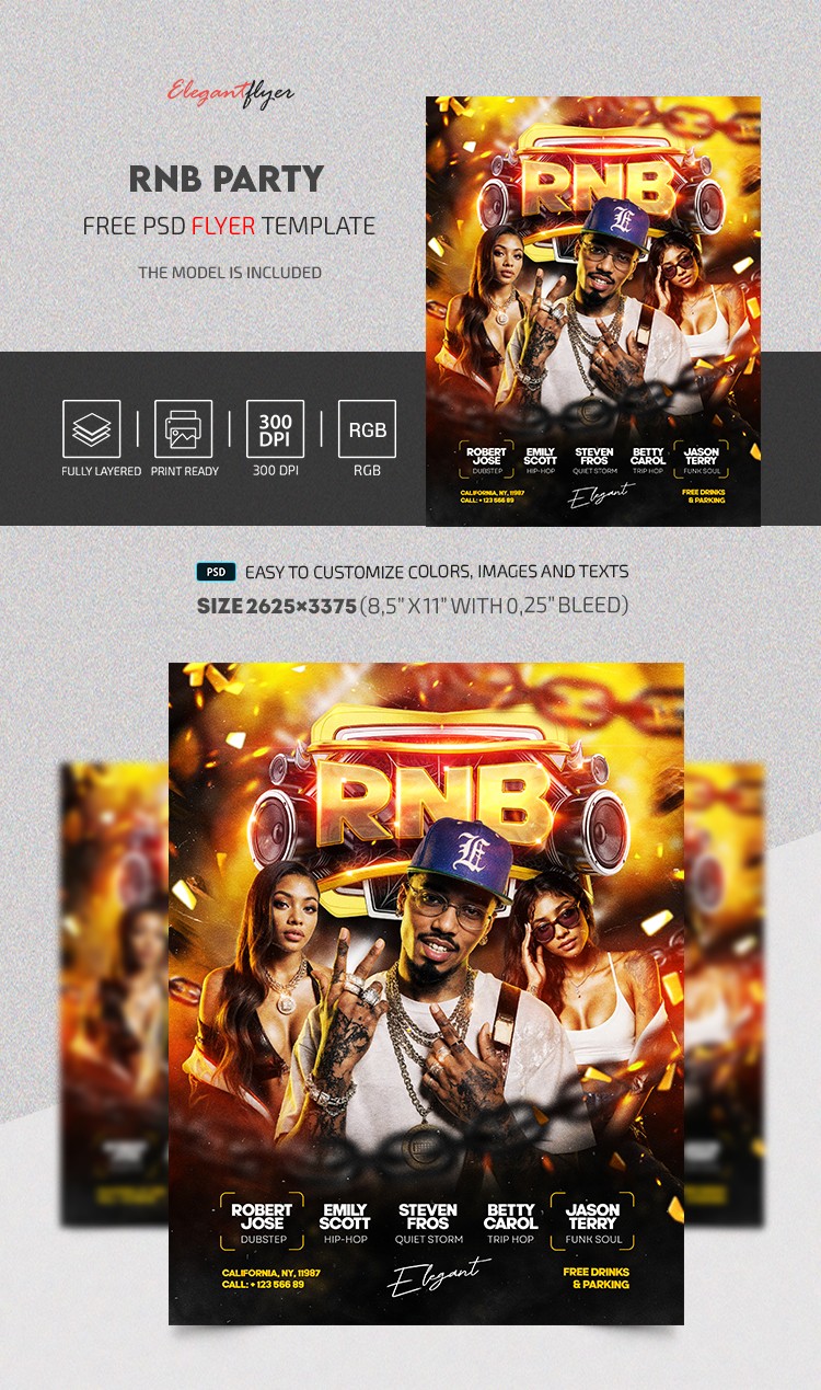 R&B Nightclub Flyer by ElegantFlyer