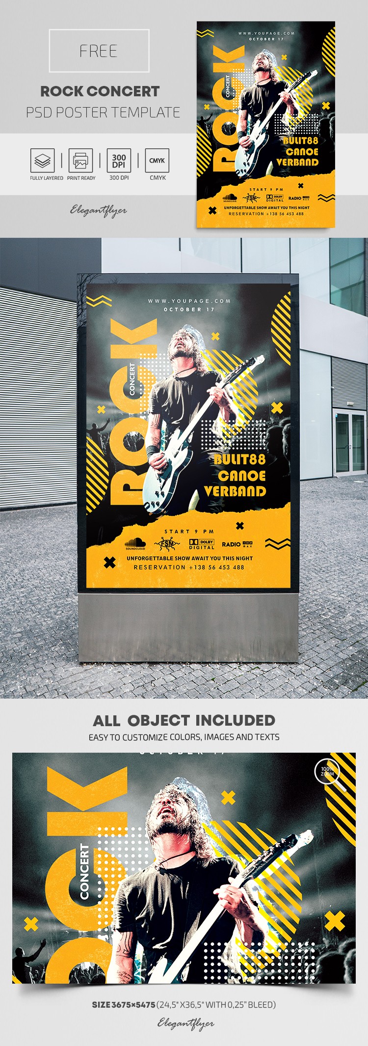 Rock Concert Poster by ElegantFlyer