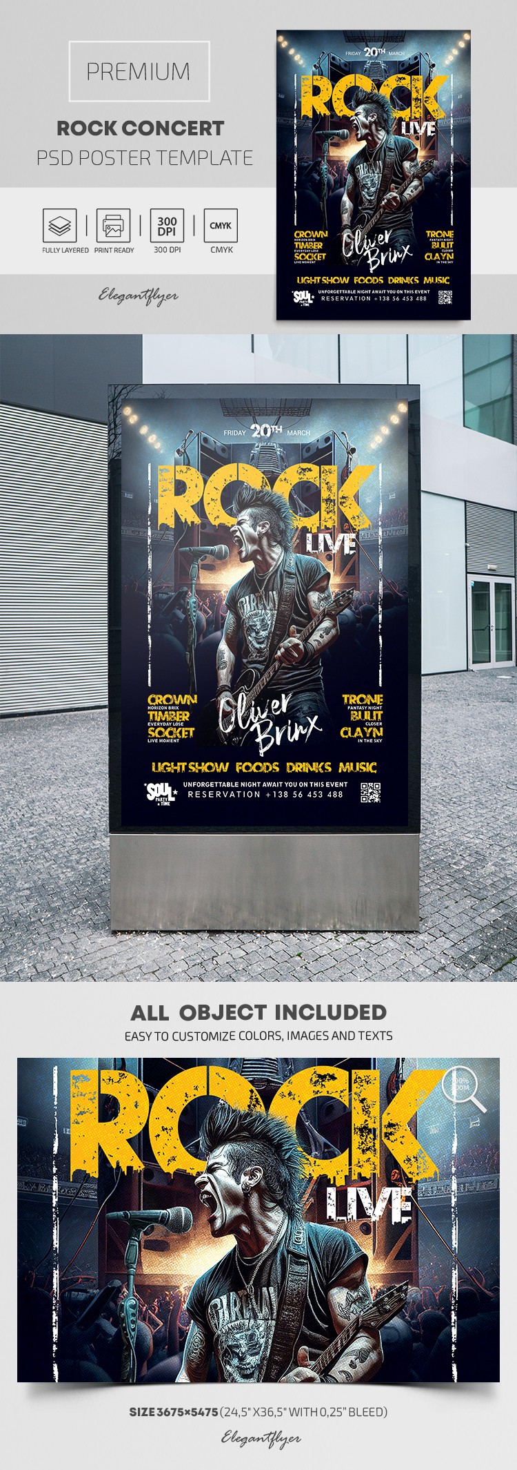 Rock Concert Poster by ElegantFlyer