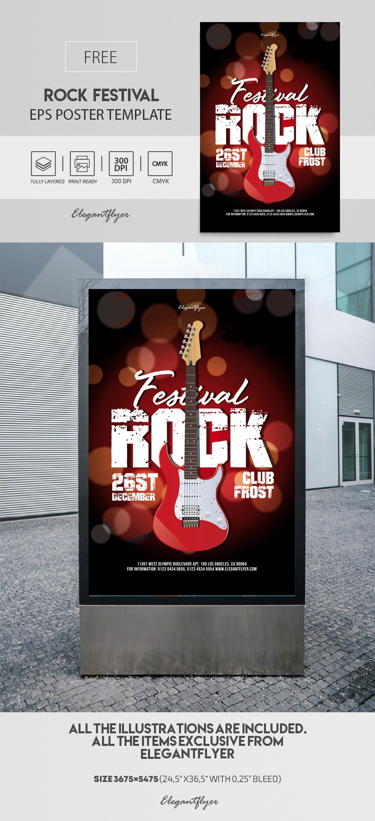 Cartaz do Festival de Rock EPS by ElegantFlyer