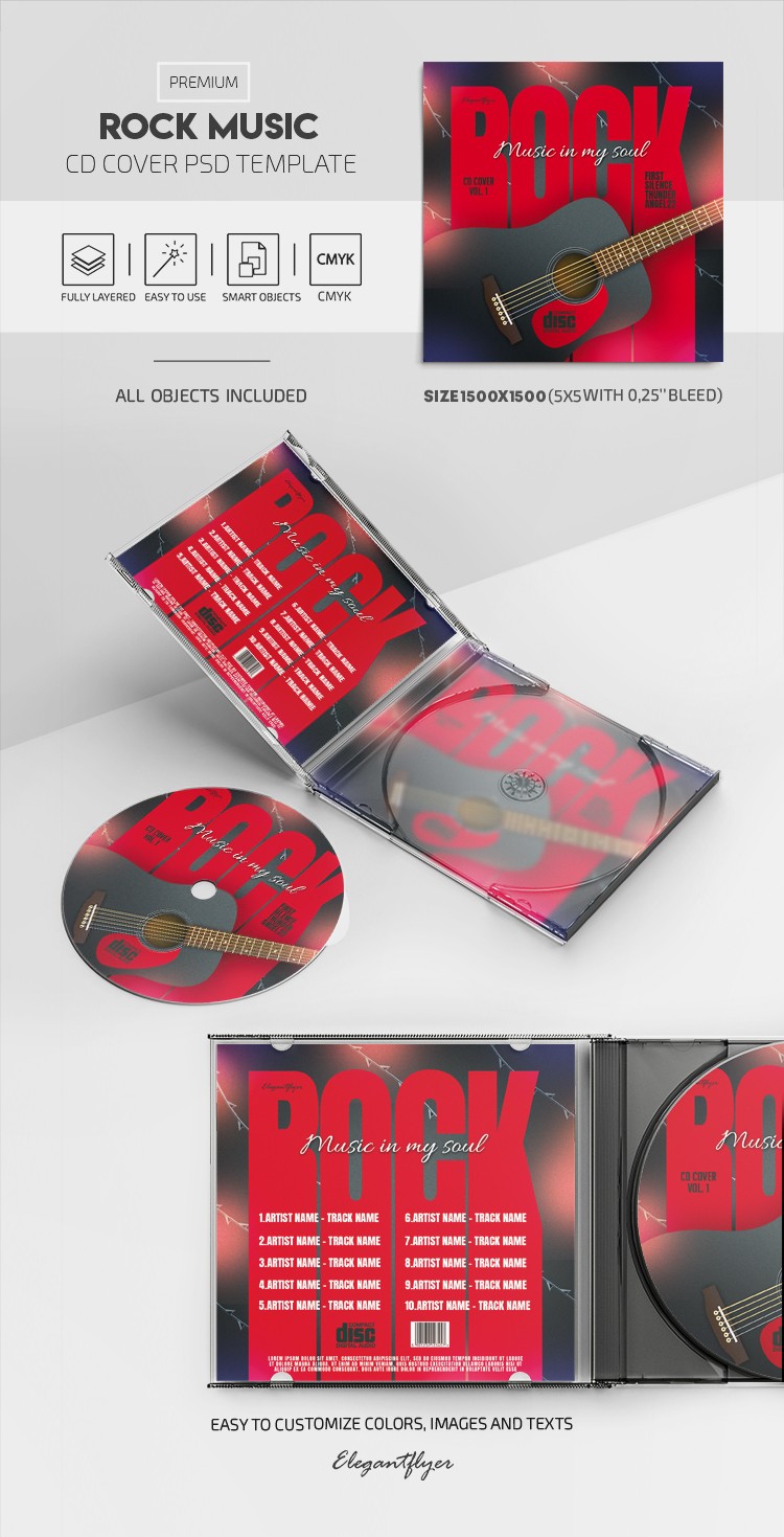Capa de CD de música rock by ElegantFlyer
