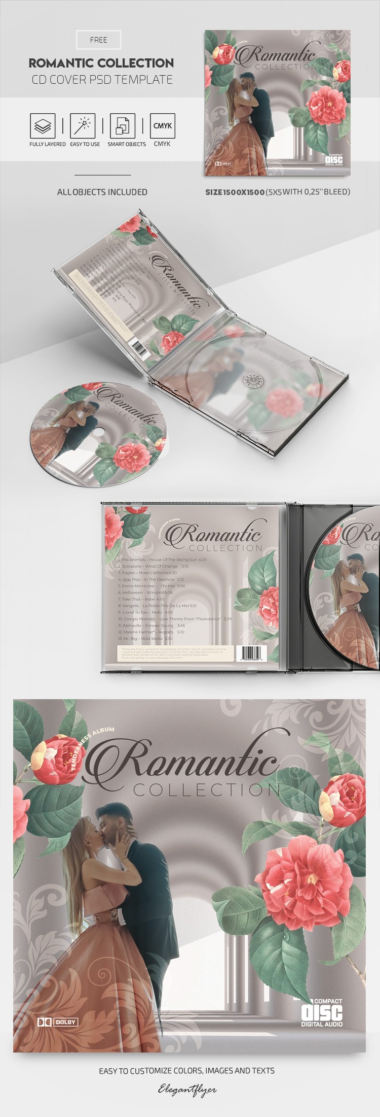 Romantic Collection CD Cover by ElegantFlyer