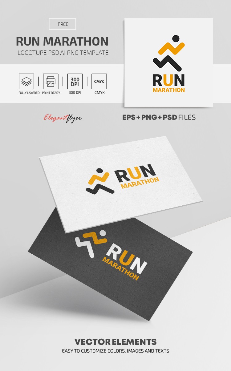 Run Marathon Logo by ElegantFlyer