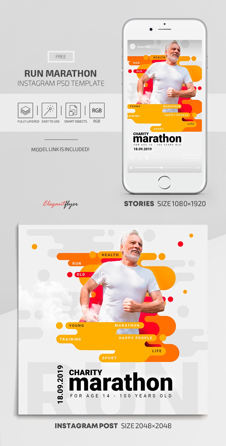 Run Marathon Instagram by ElegantFlyer