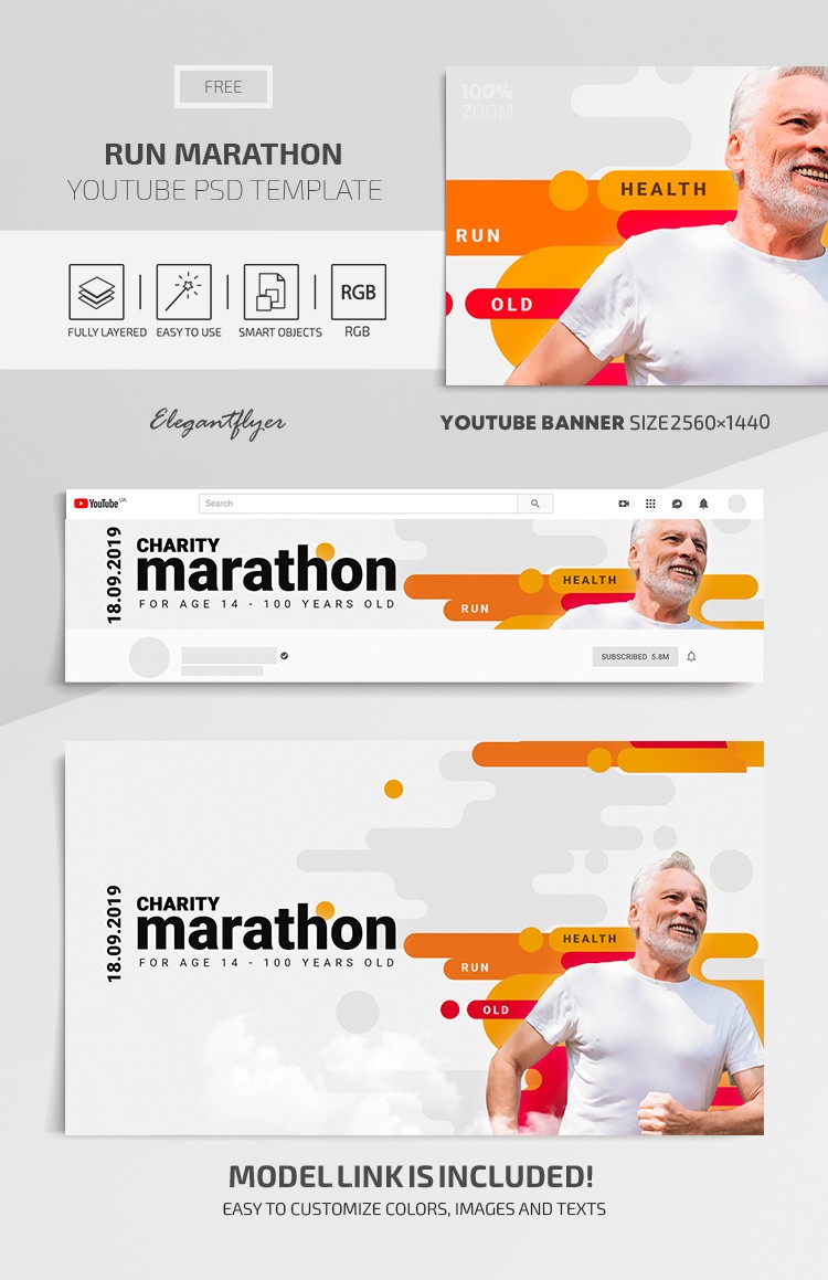Correr maratón YouTube by ElegantFlyer