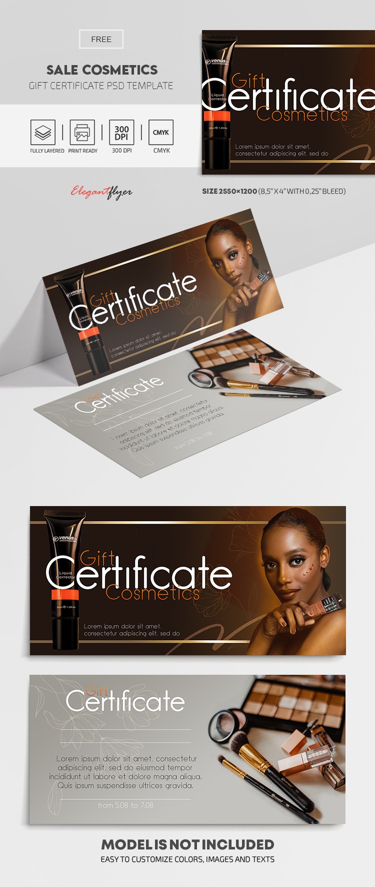Sale Cosmetics Gift Certificate by ElegantFlyer