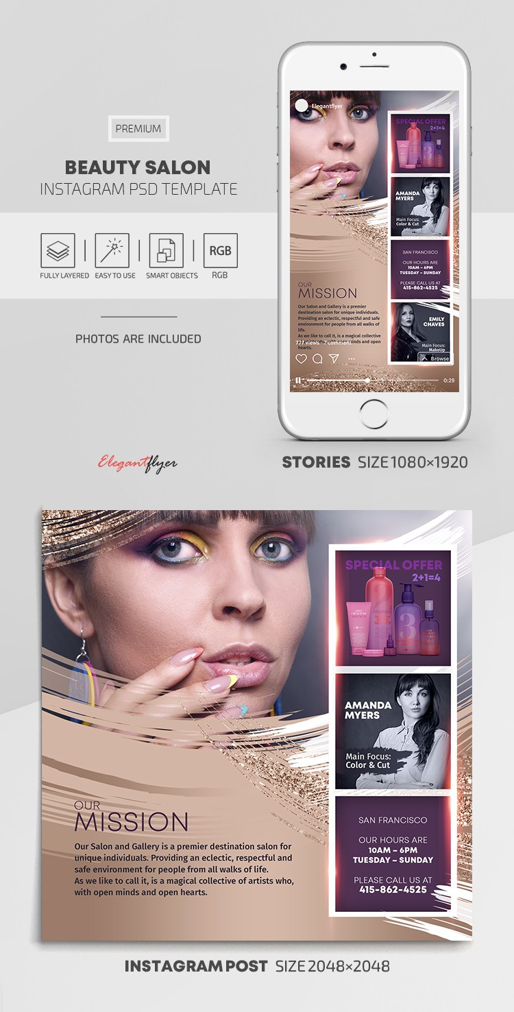 Salon Piękności Instagram. by ElegantFlyer