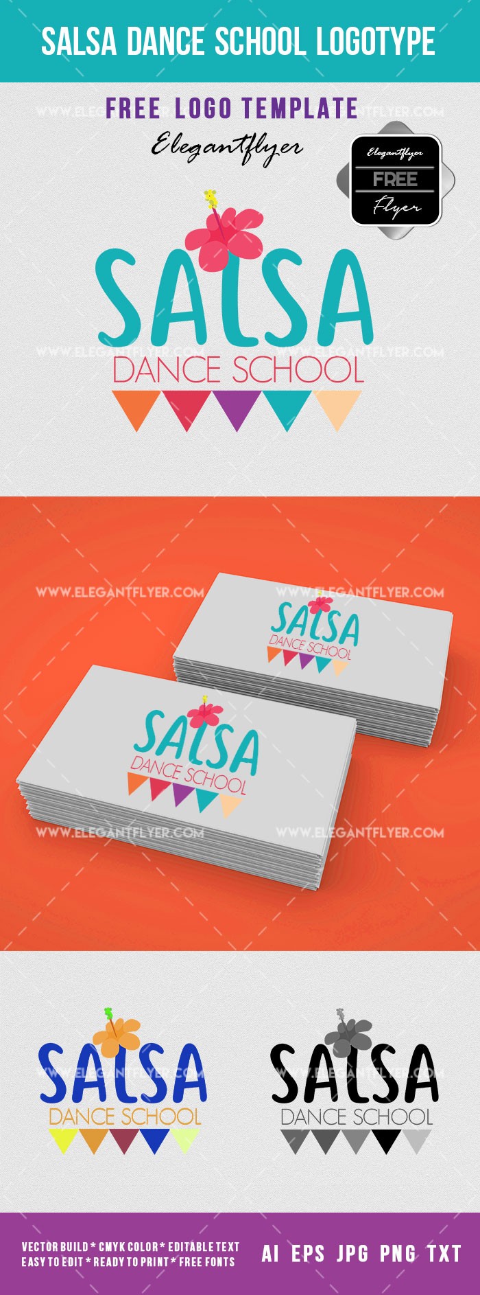 Salsa Dance School Logotype by ElegantFlyer