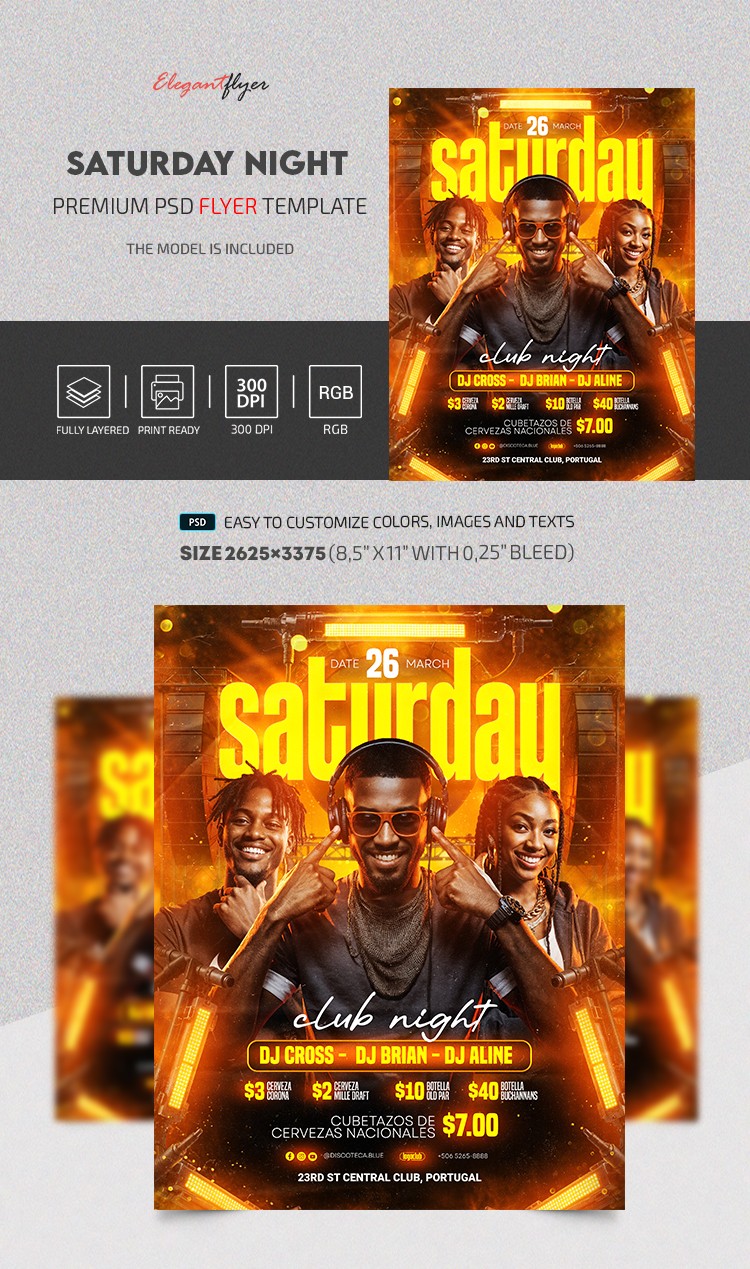 Saturday Club Night Flyer by ElegantFlyer