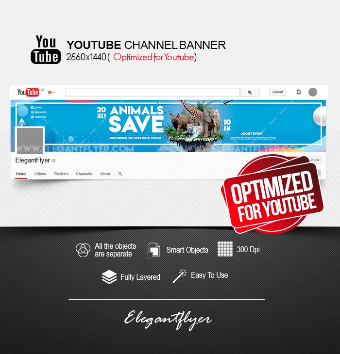 Save the Animals Youtube by ElegantFlyer