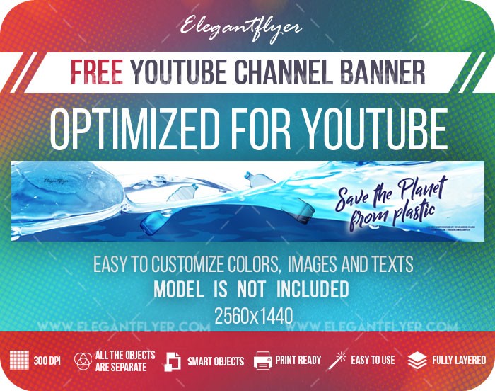 Salvar o planeta do plástico Youtube by ElegantFlyer