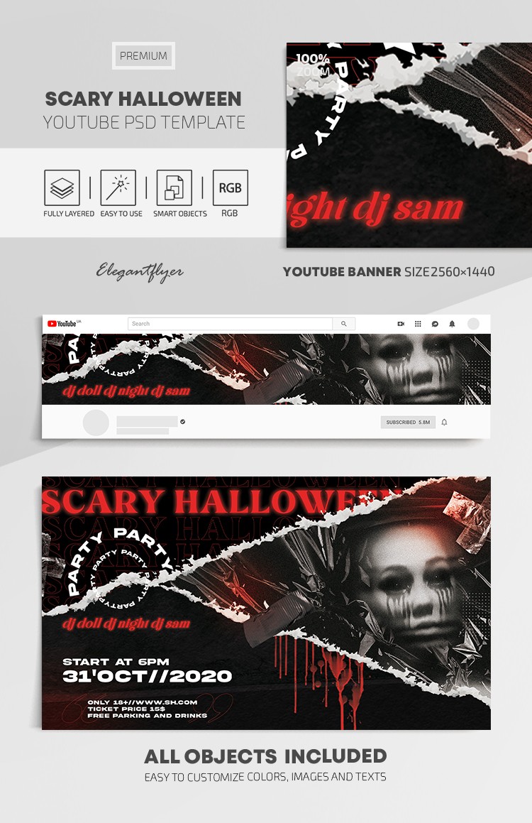 Scary Halloween Youtube by ElegantFlyer