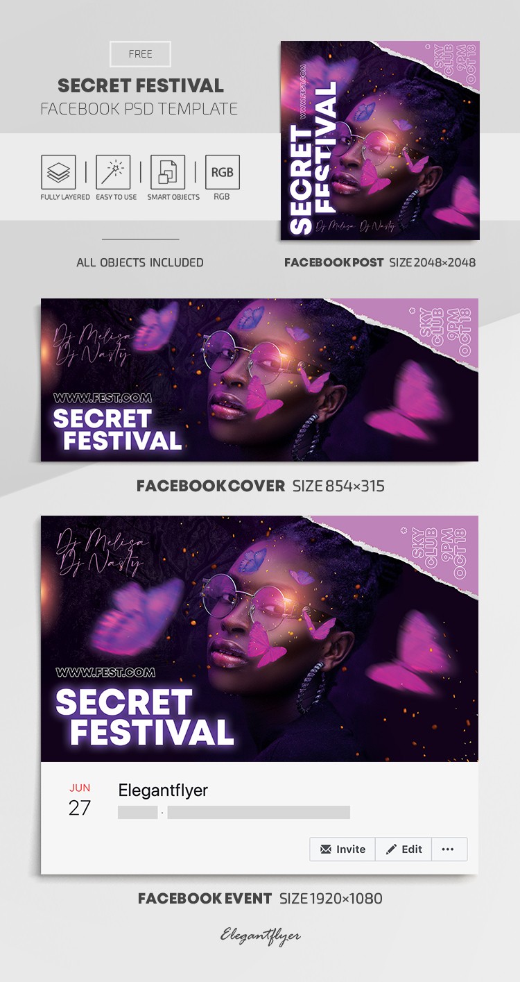 Festival Secret Facebook by ElegantFlyer
