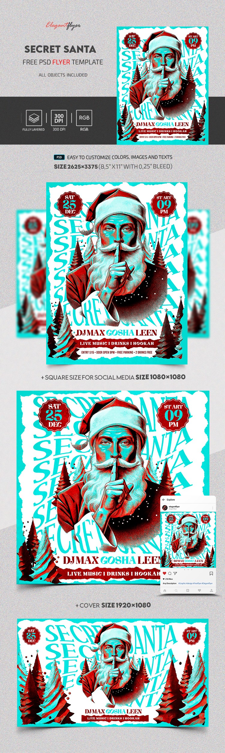 Père Noël secret by ElegantFlyer