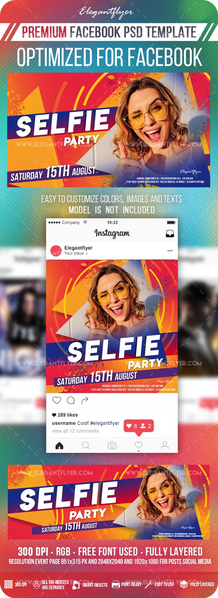 Selfie Party Facebook by ElegantFlyer