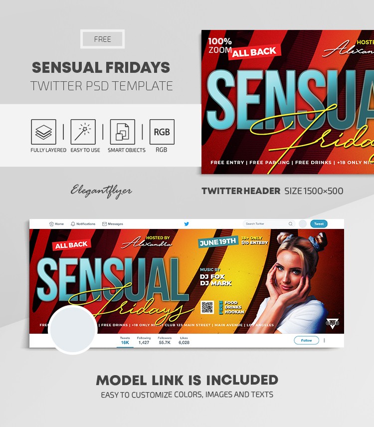 Sensual Fridays Twitter by ElegantFlyer
