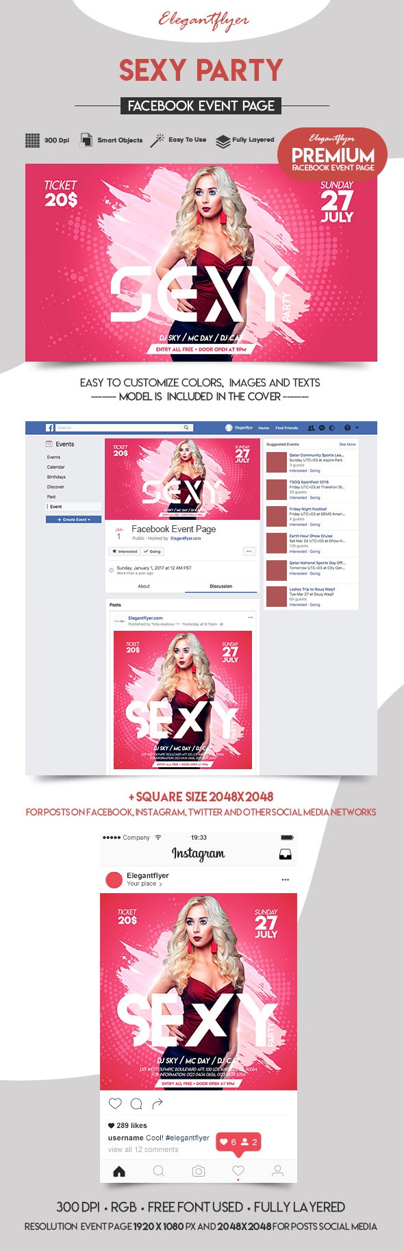 Sexy Soirée Facebook by ElegantFlyer