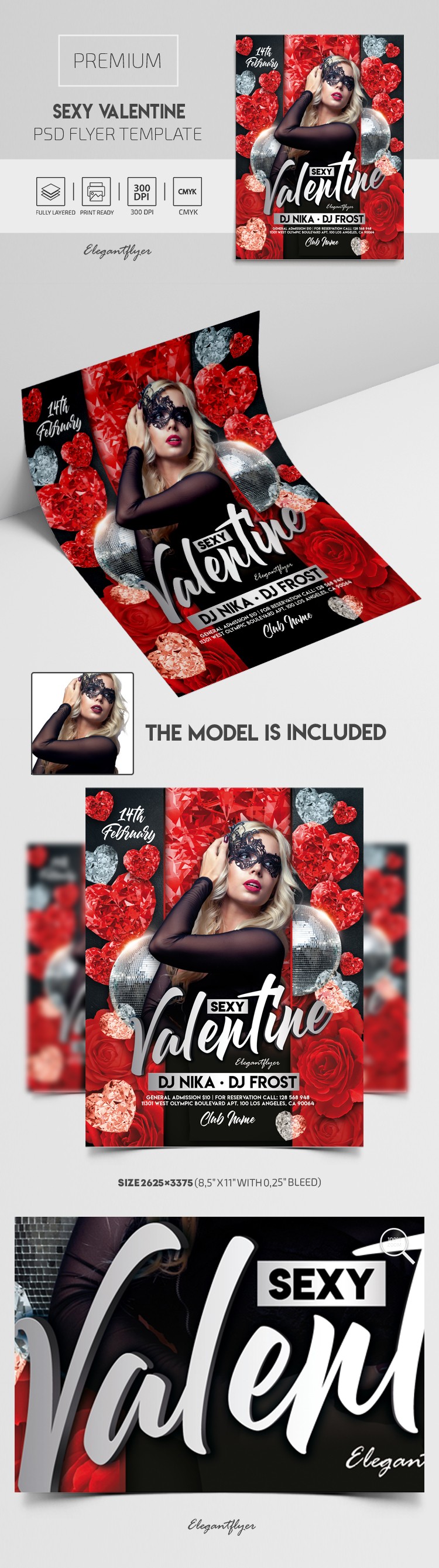 Sexy Valentine Flyer -> Sexy Valentinstag-Flugblatt by ElegantFlyer
