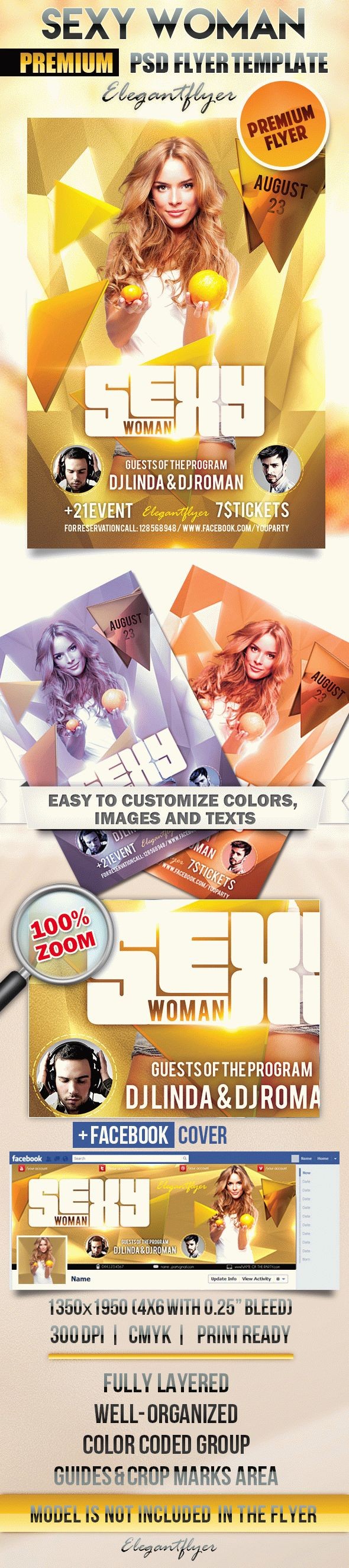 Sexy Woman Flyer Template by ElegantFlyer