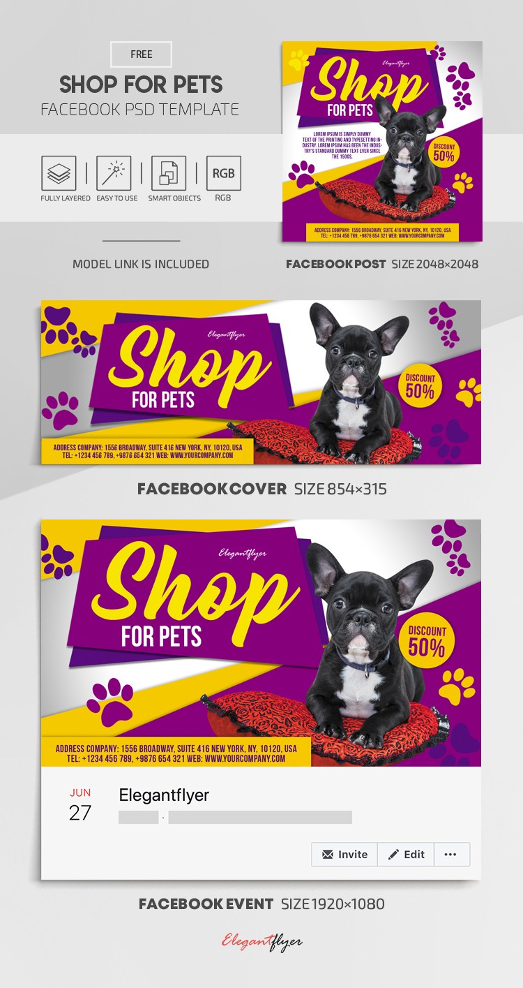 Shop for Pets Facebook by ElegantFlyer