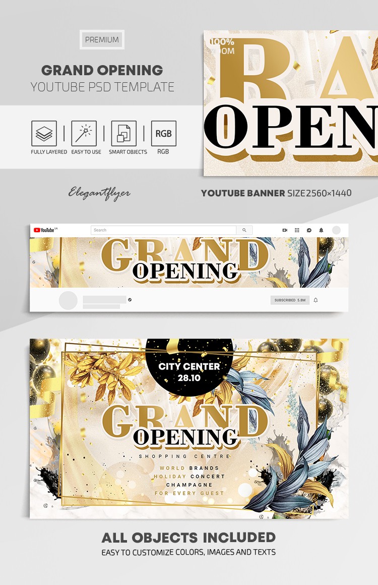 Grand Opening Youtube by ElegantFlyer