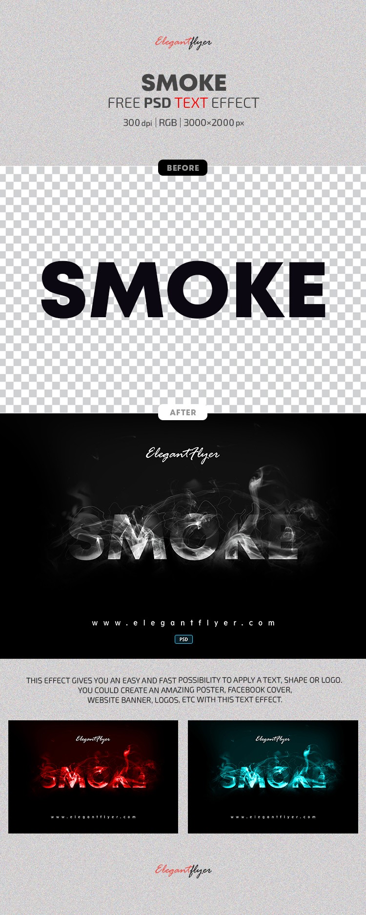 Efecto de texto de humo by ElegantFlyer