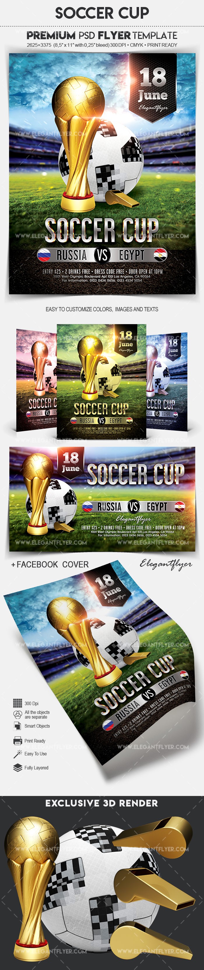 Soccer Cup by ElegantFlyer
