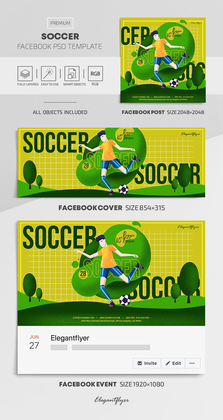 Soccer Facebook by ElegantFlyer