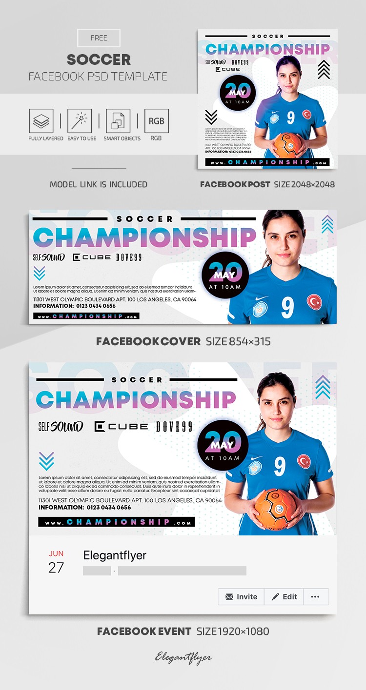 Soccer Facebook by ElegantFlyer