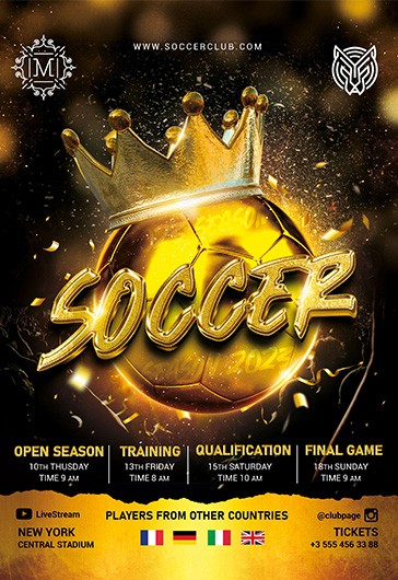 soccer flyer design