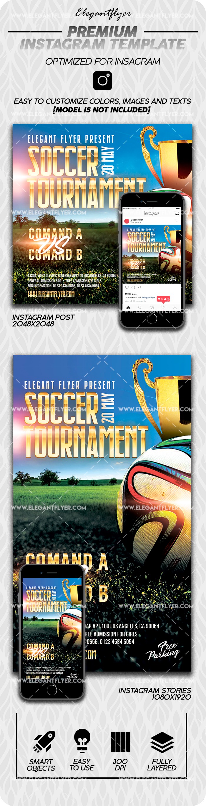 Soccer Tournament Instagram by ElegantFlyer