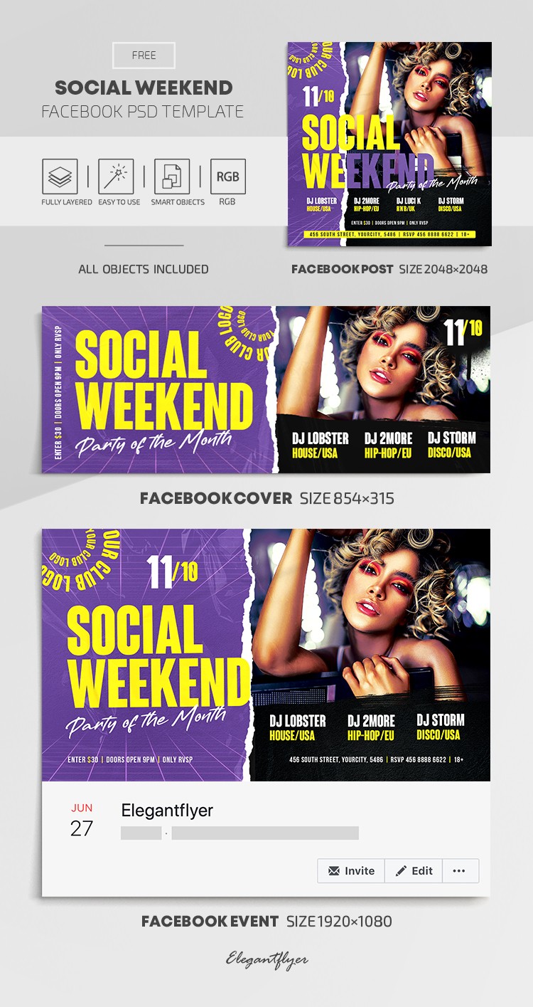 Social Weekend Facebook by ElegantFlyer