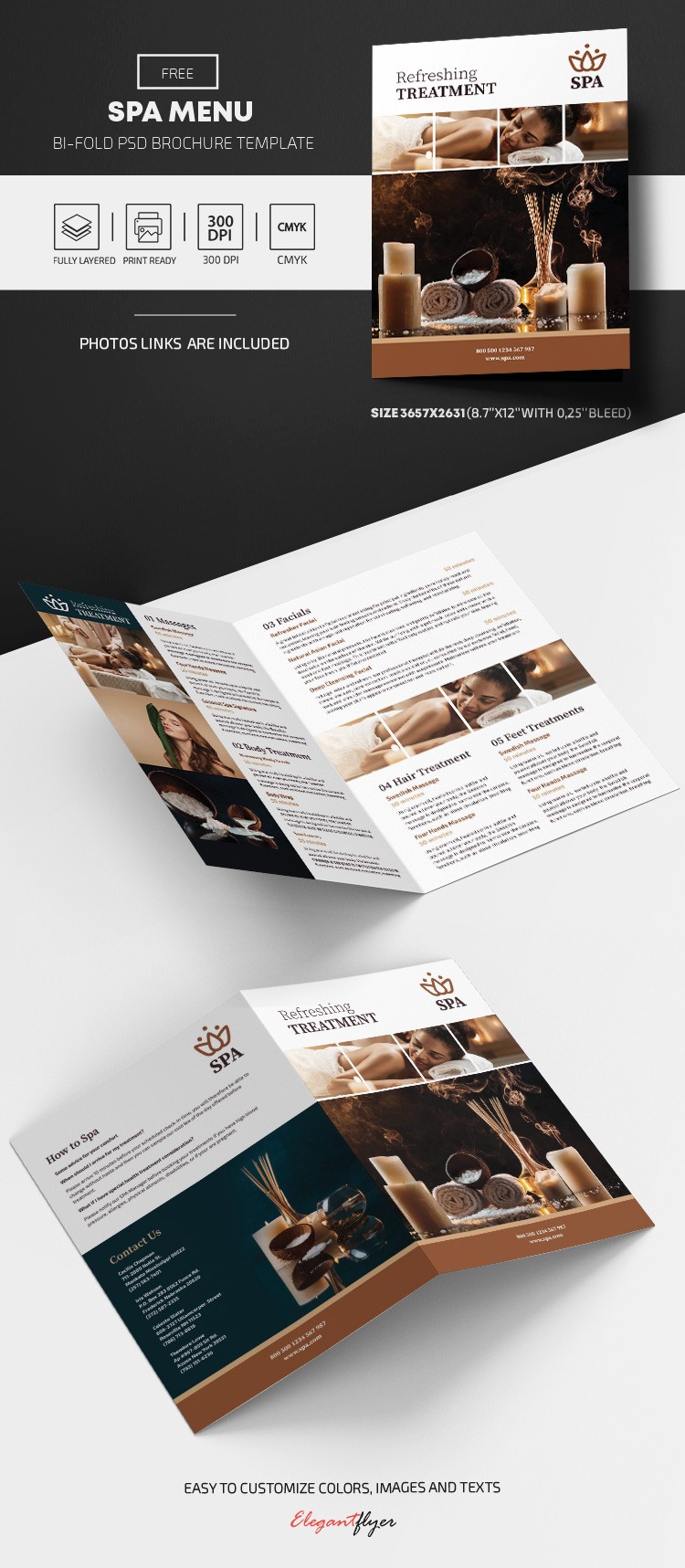Spa Bi-Fold Brochure by ElegantFlyer