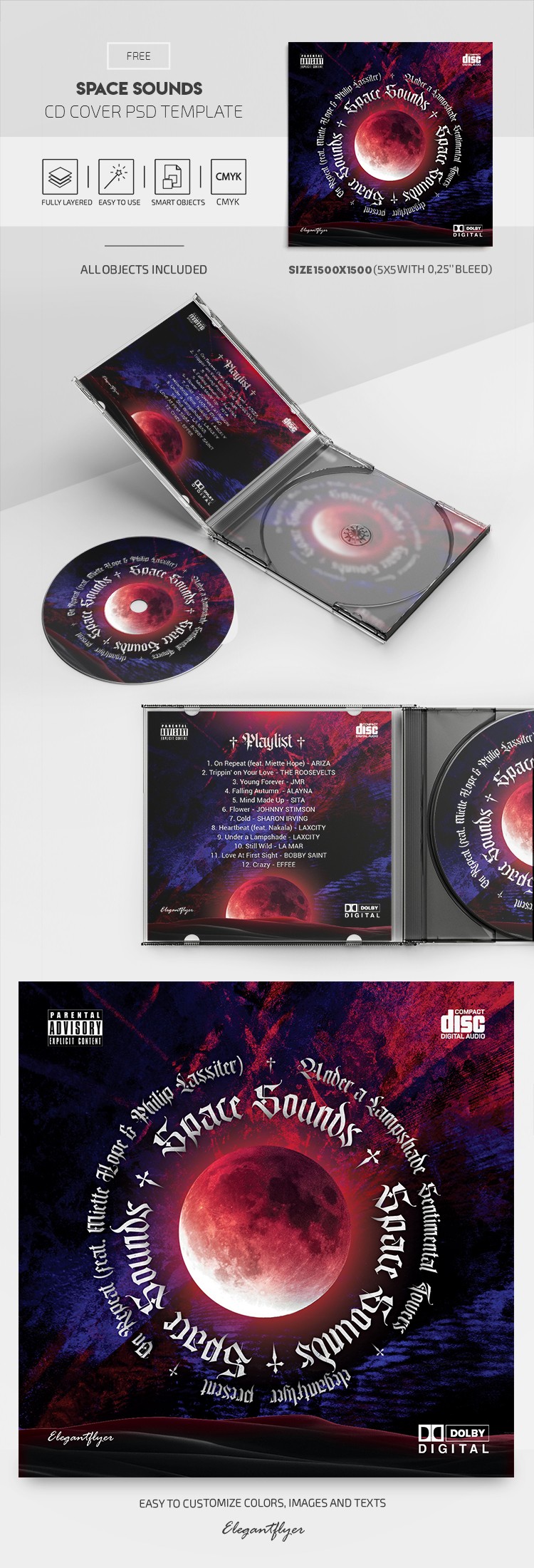 Okładka CD Space Sounds by ElegantFlyer