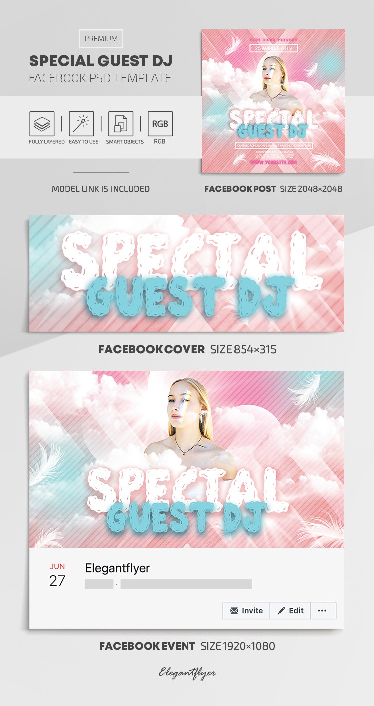 Special Guest DJ Facebook - Ospite speciale DJ Facebook by ElegantFlyer