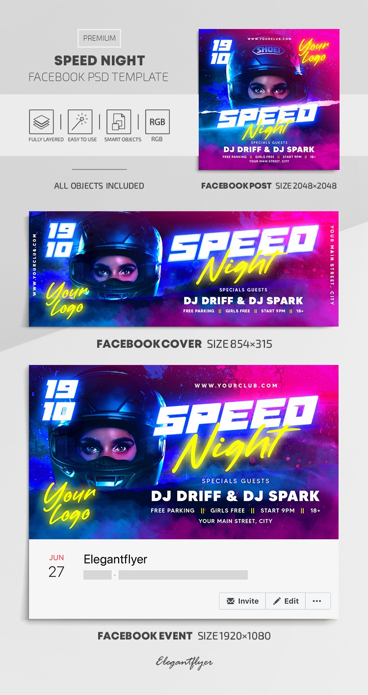 Speed Night Facebook by ElegantFlyer