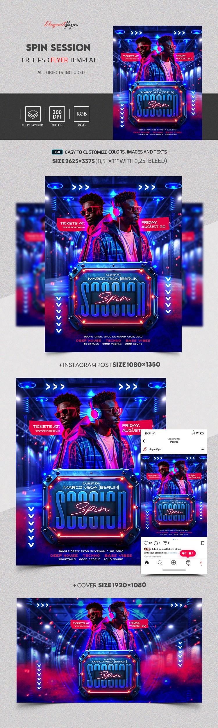 Spin Session Guest DJ Flyer by ElegantFlyer