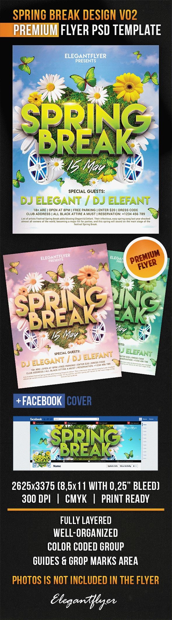 Férias de Primavera Design V02 by ElegantFlyer