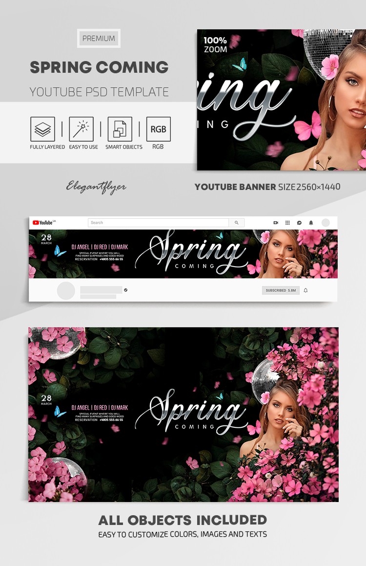 Llegada de la primavera Youtube by ElegantFlyer
