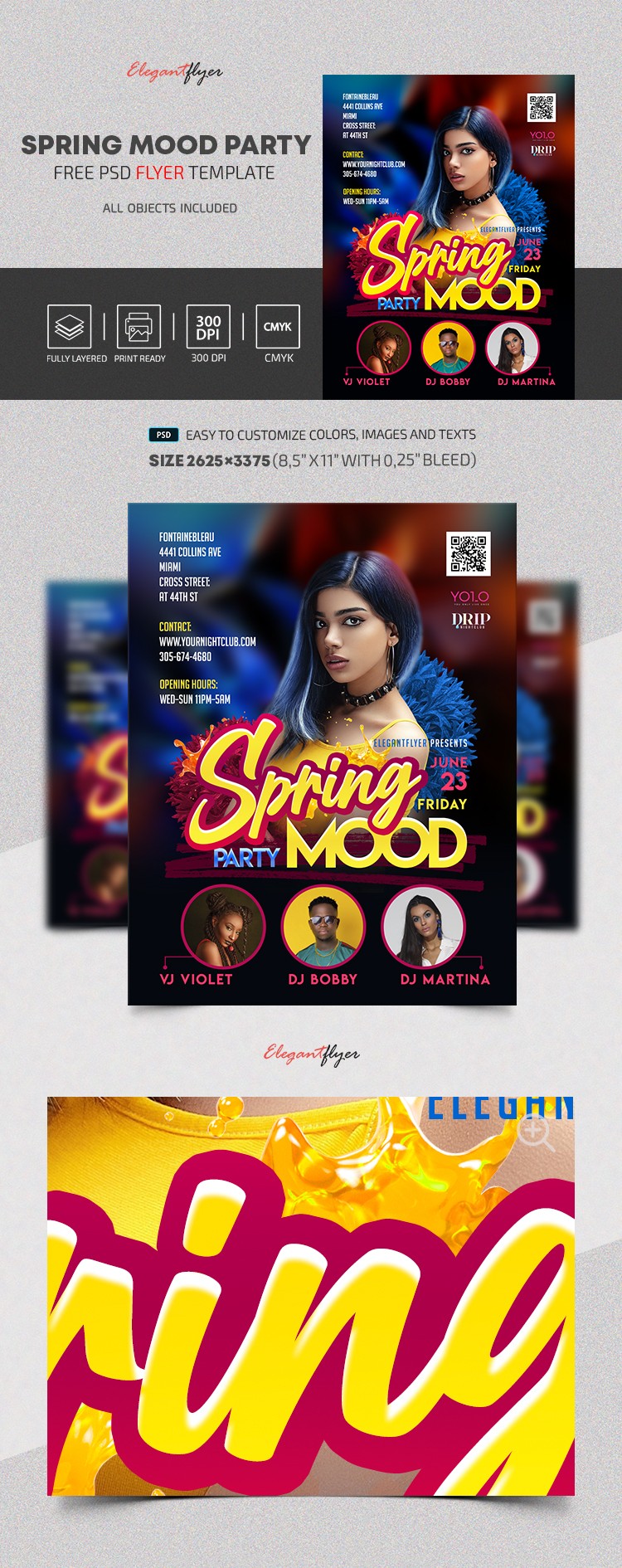 Spring Mood Party Flyer by ElegantFlyer