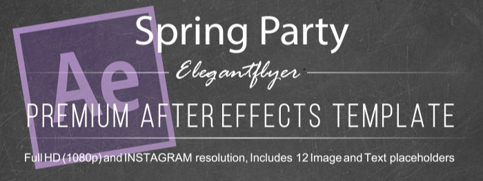 Spring Party After Effects by ElegantFlyer