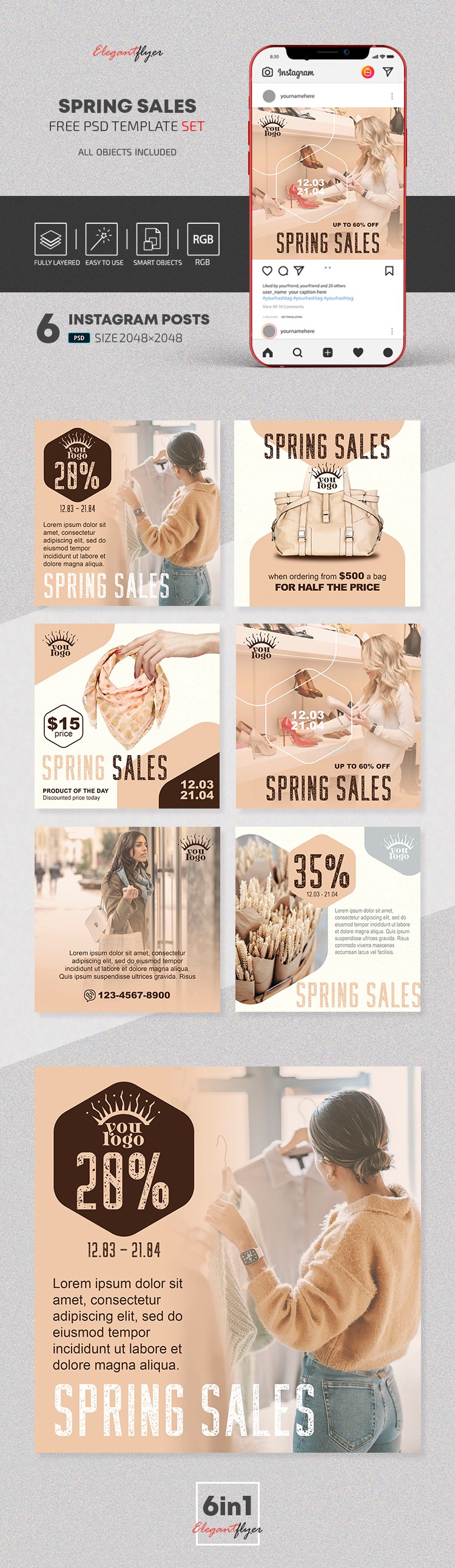 Spring Sales Instagram by ElegantFlyer