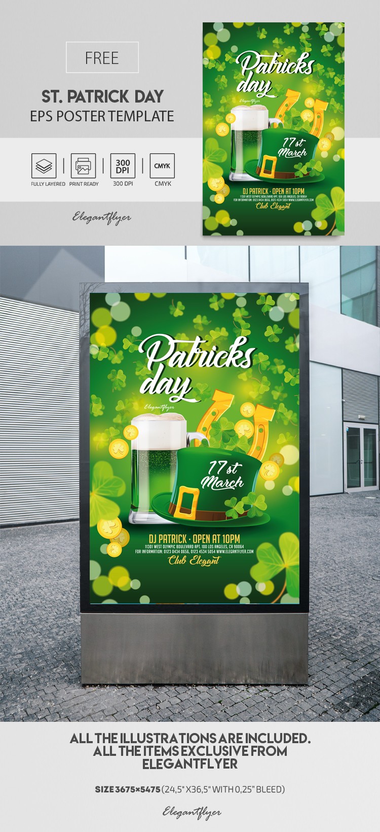 St. Patrick's Day Plakat EPS by ElegantFlyer