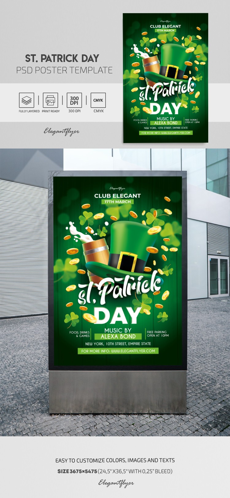 St. Patrick Day Poster by ElegantFlyer