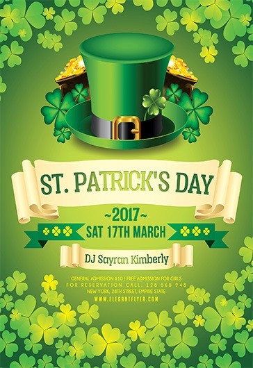 St.Patrick's Day PSD Flyer Template #23071 - Styleflyers