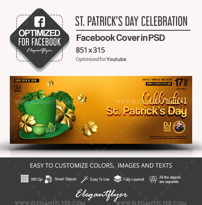 St. Patrick’s Day Celebration Facebook by ElegantFlyer