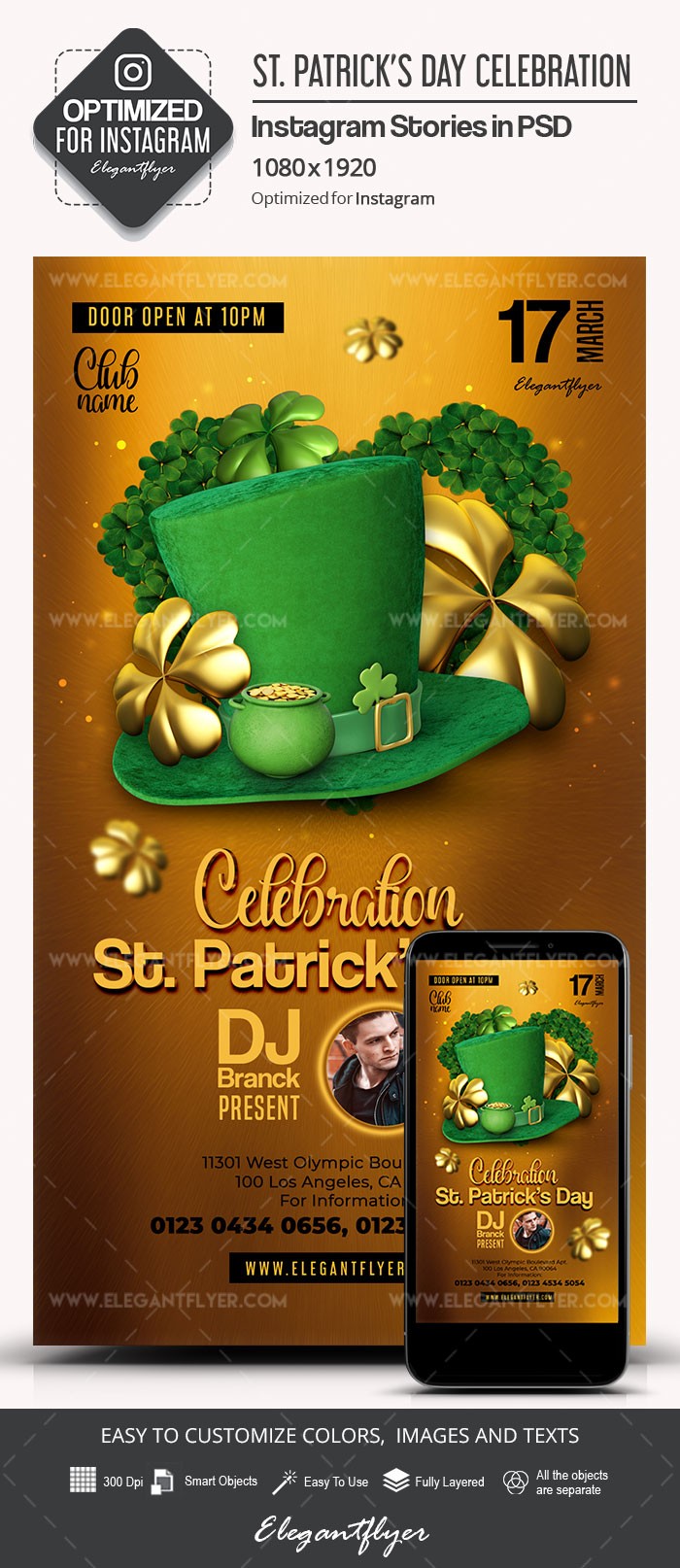 St. Patrick’s Day Celebration Instagram by ElegantFlyer