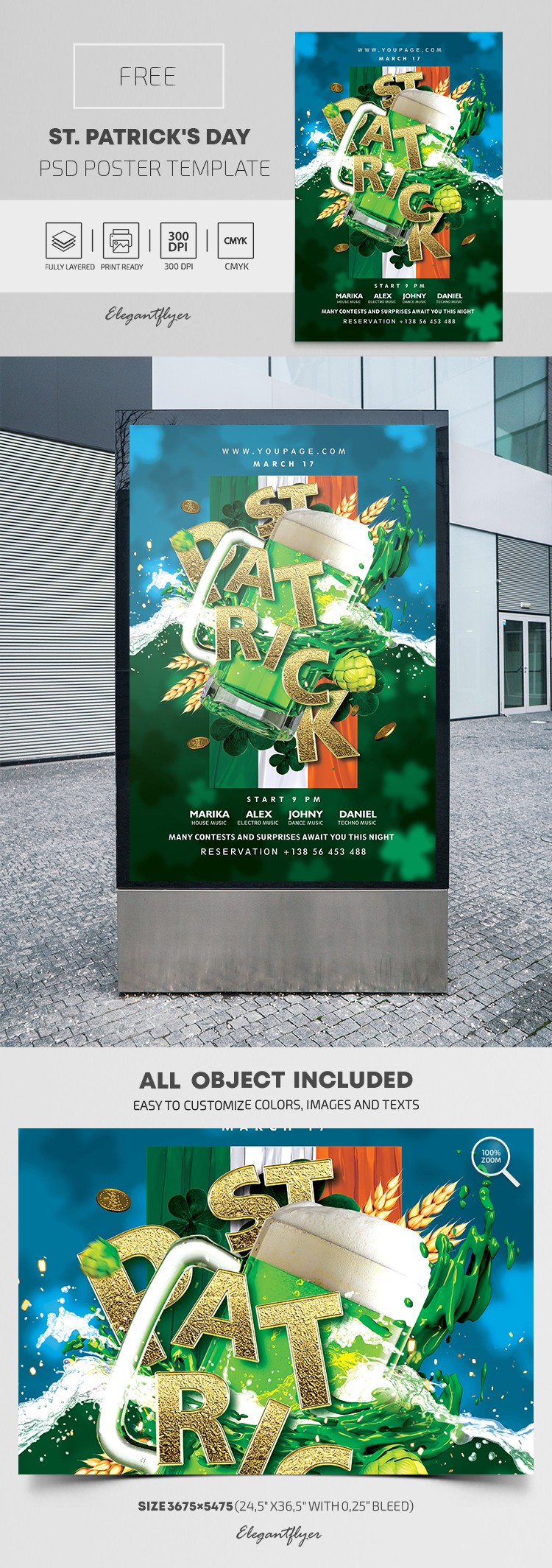 St. Patrick's Day Poster by ElegantFlyer