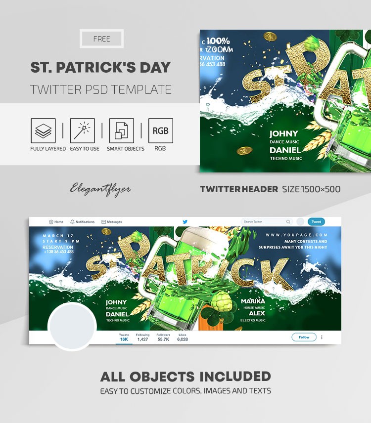 St. Patrick's Day Twitter by ElegantFlyer